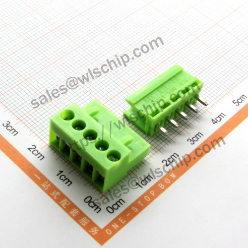 HT3.96 Connector Terminal Block Plug-in Pitch 3.96mm 5Pin Straight Pin + Socket