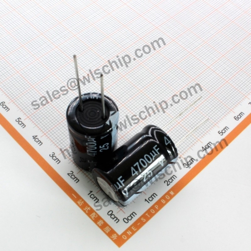 DIP In-line aluminum electrolytic capacitor 25V 4700uF 16 * 25mm