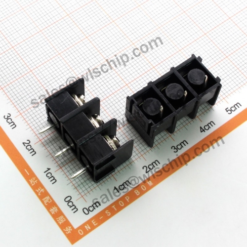 KF7.62 terminal block connector pitch 7.62mm bent pin + socket can be spliced ​​3Pin black