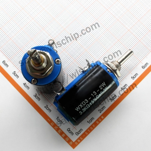 Precision multiturn potentiometer 3.3K 10 turns WXD3-13-2W (knob purchased separately)