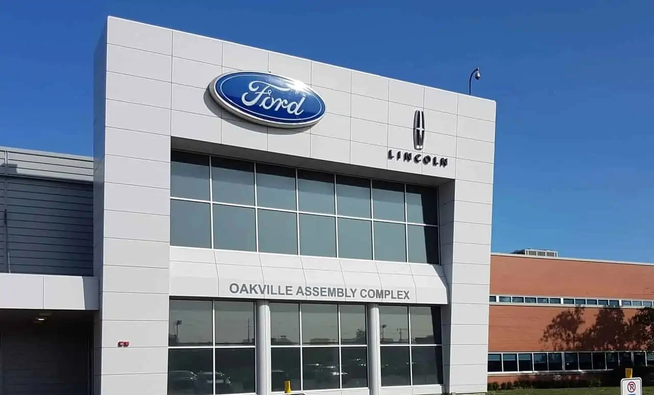 The Oakville Ford plant was temporarily shut down due to a shortage of computer chips