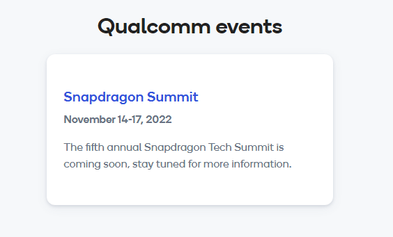 The Snapdragon 8 Gen2 is expected, and Qualcomm will hold the Snapdragon Technology Summit on November 14