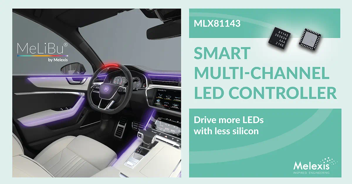 Melexis Releases MLX81143 Automotive LED Driver Chip