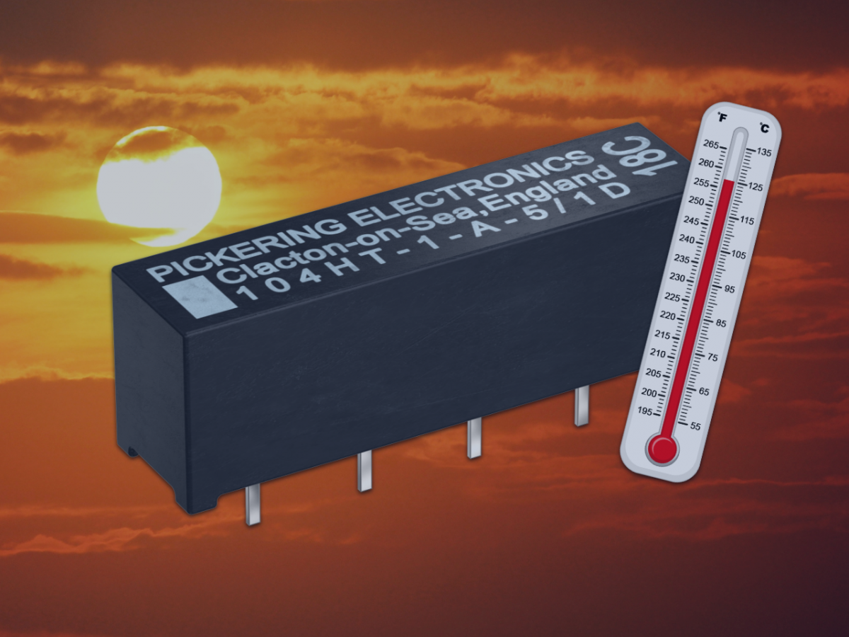 Pickering's Miniature High Voltage Resistant Reed Relay Now Operates at Temperatures Up to 125°C