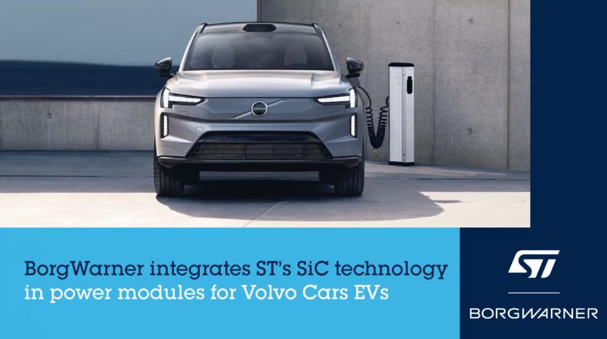 STMicroelectronics' SiC technology powers BorgWarner's Viper power module design to empower Volvo's next-generation electric vehicles