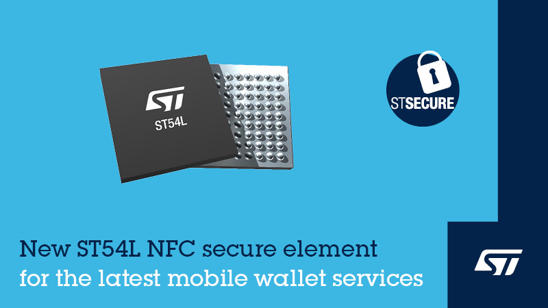 ST's next-generation NFC controller with built-in security unit supports STPay-Mobile digital wallet service