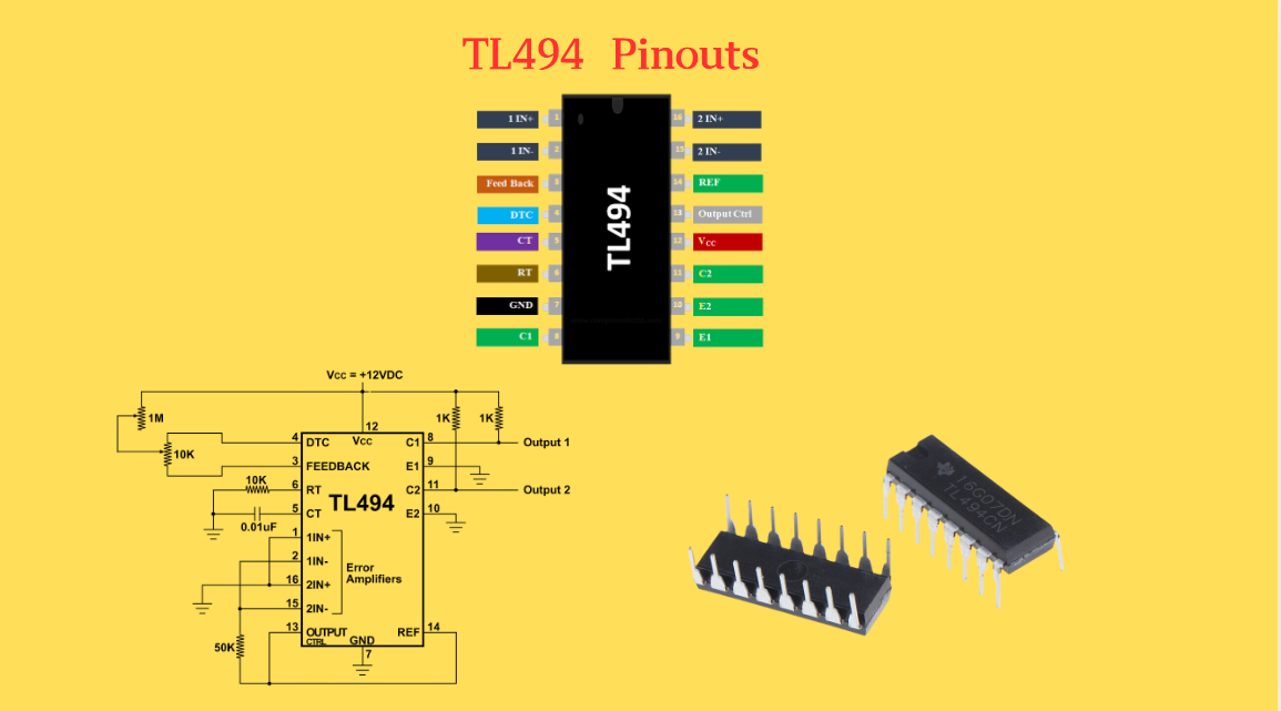 TL494 Current-Mode PWM Controller IC：Features，Applications，Datasheet，Attributes