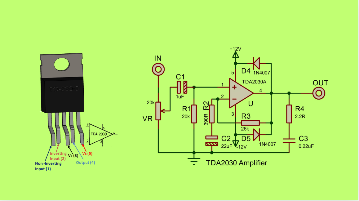 TDA2030 Audio Amplifier: Features;Applications;Datasheet And Pinouts