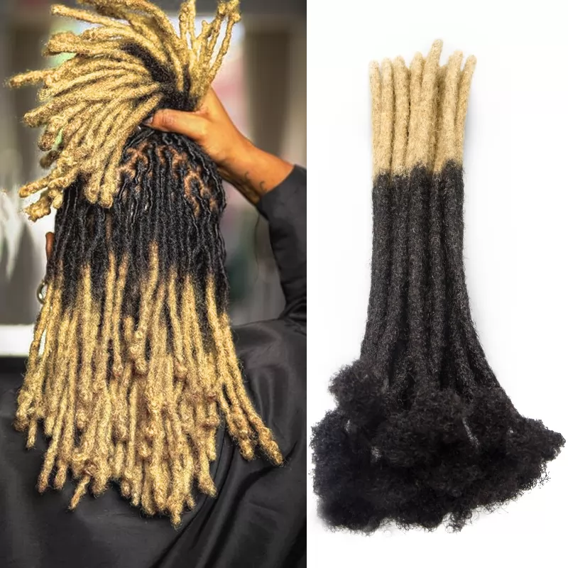 Afro Kinky Human Hair Ombre Colors Crochet Dreadlock Extensions  ( Free eyelashes + Free shipping)