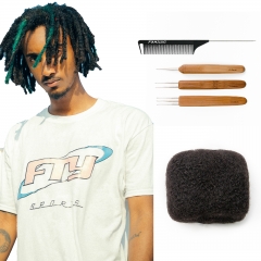 6 inch Hot Selling Tight Afro Kinky Bulk 100% Human Hair for Ideal to Make/ Repair Afro Hair Braids, Dreadlocks Extension, Afro Twist