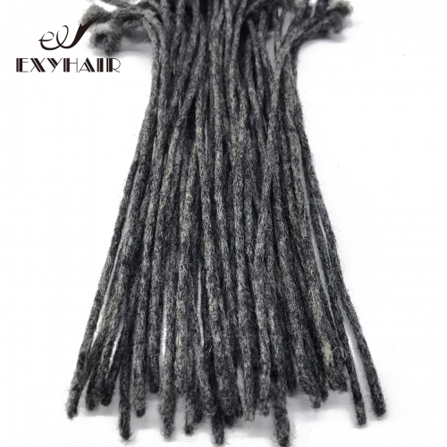 #Salt and Pepper High Quality Afro Kinky 100% Human Hair Crochet Dreadlock Extensions