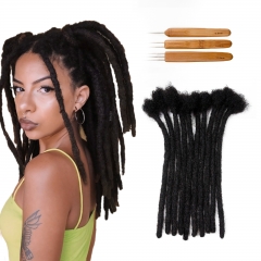 0.6CM Hot Style High Quality Afro Kinky Human Hair Crochet Dreadlock Extensions (Free crochet hook + Free shipping)