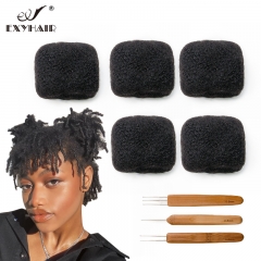 5 Packs 150g Tight  Afro Kinky Bulk Human Hair for Dreadlocks Twisting and Braiding with Crochet Hook