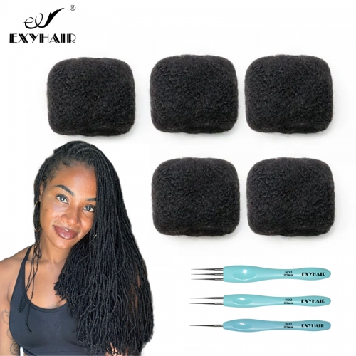 20 inch Afro Kinky Bulk Human Hair for Making Dreadlocks / Repair Afro Hair Braids