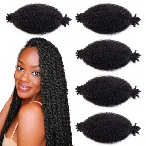 100% Human Hair Marley Twist Braiding Hair 20 Inch Marley Hair for Faux Locs Spring Twist Hair Passion Twist Hair Butterfly Locs Crochet Hair