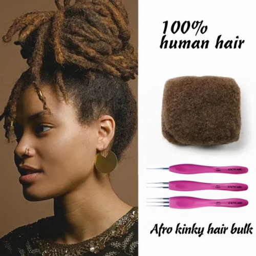 30 Tight Afro Kinky Bulk 100 Human Hair for Ideal to Make Repair Afro Hair Braids Dreadlocks Extension Afro Twist