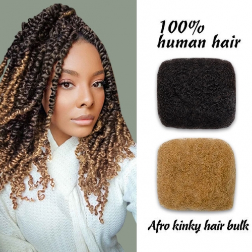 Colour 1B/27 Ombre Afro kinky Bulk Human Hair For Twisting and Braiding Dreadlock Hair