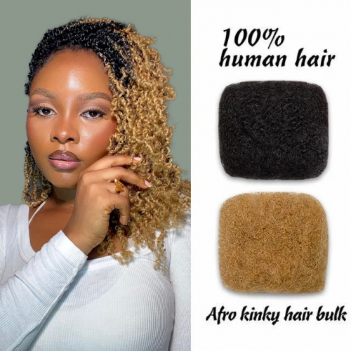 Colour 1B/27 Ombre Afro kinky Bulk Human Hair For Twisting and Braiding Dreadlock Hair