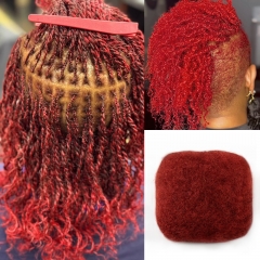 #RED Color Tight Afro Kinky Bulk Human Hair for Draedlock Extensions, Repair Locs, Twists and Braids