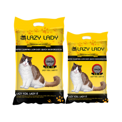 LAZY LADY-A Bentonite Cat Litter Lemon Ball Shape 1-3.5mm