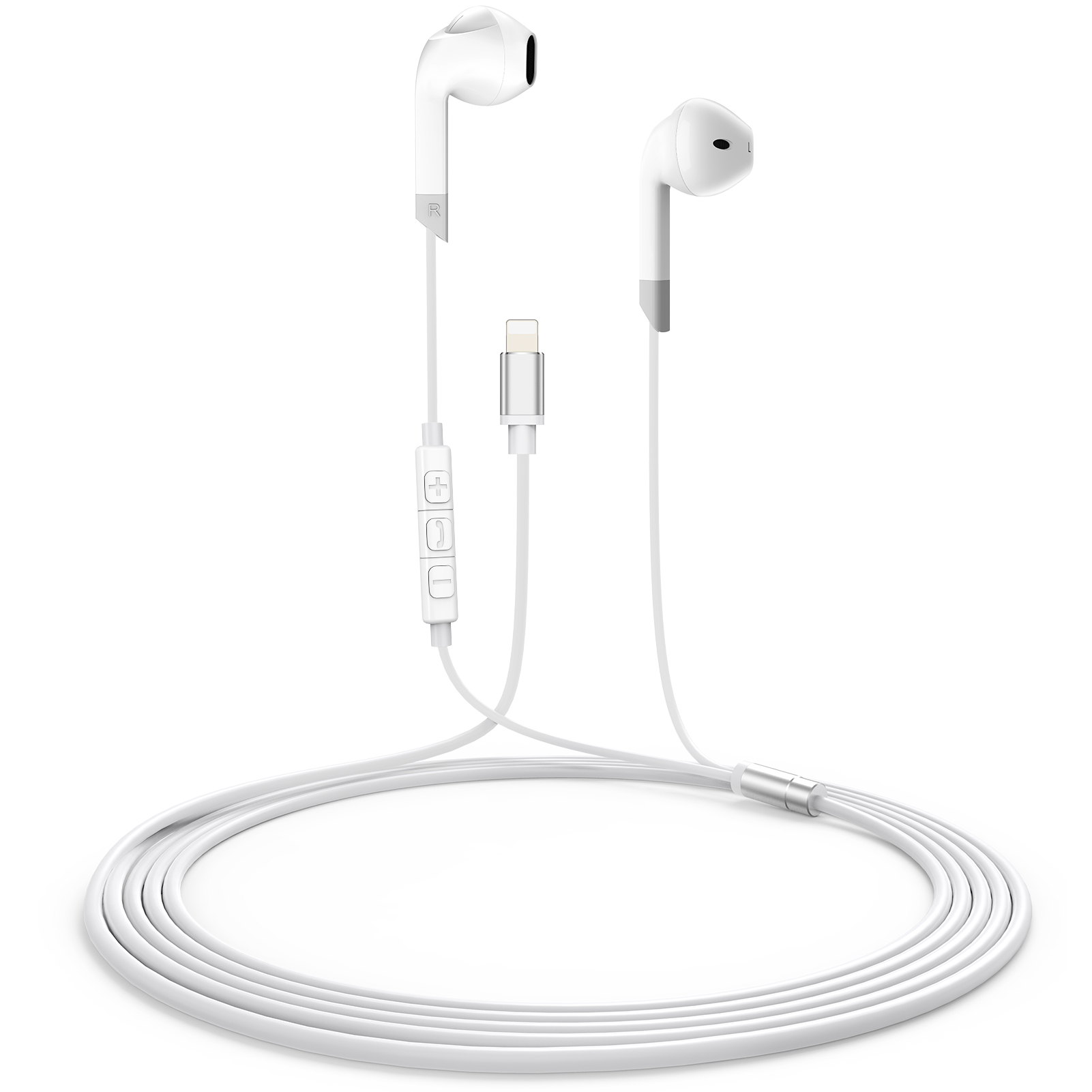 Lightning Connector Earbuds Earphone Wired Headphones Headset with Mic