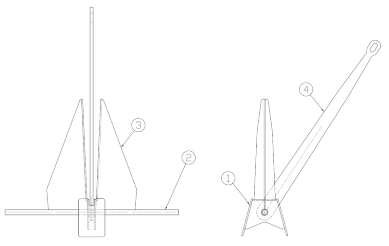 Danforth Anchor High Holding Power Anchor Boomarine