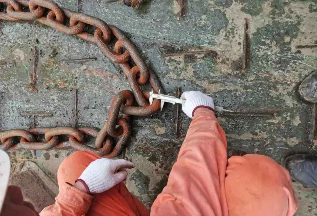 measurement of anchor chain wear