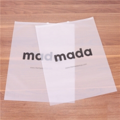 Frosted translucence custom printed clothing packaging clear pvc zipper bag plastic