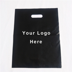 Die-cut handle punch handle recycle custom biodegradable printed logo plastic merchandise bags