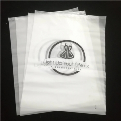 Plastic Packing bags Custom Plastic Type Material frosted PE CPE Zipper Bag with logo