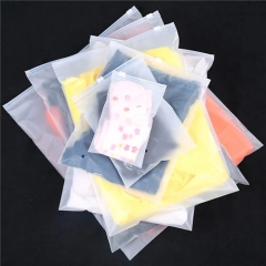 HDPE LDPE CPE custom logo Matte White Packaging Clothes Zip Lock Plastic bag Bags