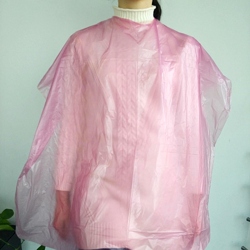 Cheap Hair Cutting Hairdressing PE Barber Disposable Cape For Salon