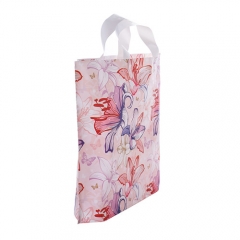 Cheap custom printed logo clothing biodegradable carry shopping tote plastic bag