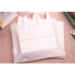 Custom printed biodegradable plastic soft Flexi-Loop tote shopping bag gift bag