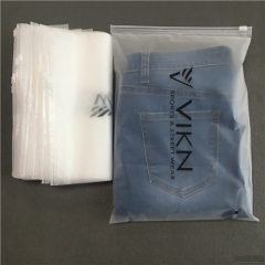 Custom Own Logo Clothing Printed Packing Zip Lock Style Biodegradable Frosted Sealing Zipper Lock Packaging Bag For Clothes