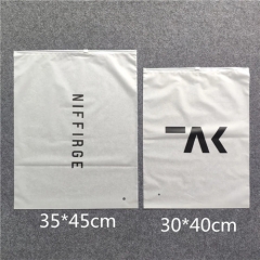 Guangzhou Lefeng Manufacturer Matte Frosted Shopping Clear Poly Clothes Bag Cloth Bags With Custom Printed Logo