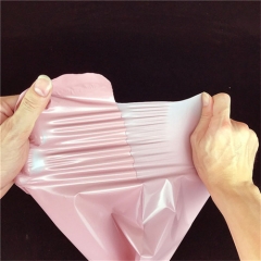 Factory supply custom poly plastic pink shipping mailing bag