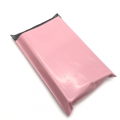 Custom Printed Pink Biodegradable Cornstarch Material Mailing Envelopes Poly mailer Shipping Mailers Courier Bag With handle