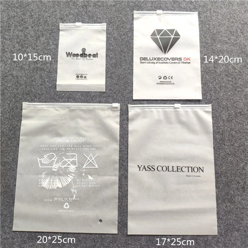 Custom Reclosable Matte Printed Plastic zipper Bag with Slider zipper for Clothing Storage Packaging