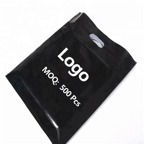 Wholesale recyclable white Glossy Ldpe Custom Printed Plastic shopping Bags With Handles