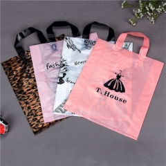 Cheap Price Custom biodegradable Clear Transparent tote Plastic shopping Bag Soft Loop bag