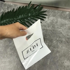 HDPE biodegradable customized die cut plastic shopping bags with high quality