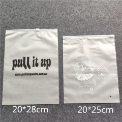 Best selling custom printed double frosted zip lock sealed zipper bags with own logo for trousers packaging