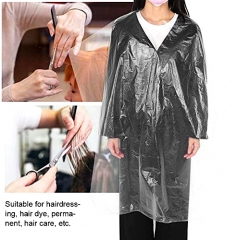 Cheaper PE Salon Cutting Waterproof Disposable Hairdresser Cape