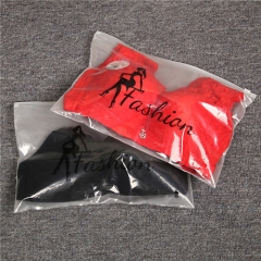 Custom Plastic Waterproof Different Sizes Frosted Reusable Clothes Shirt Packaging Slider zipper Bag