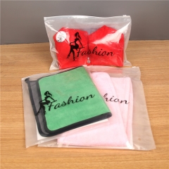 Custom LOGO frosted/Transparent zip lock plastic zipper bags, underwear zipper swimming clothes packaging bag