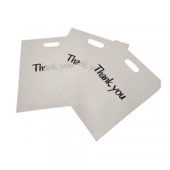 Custom Printed Logo Reusable Die Cut Handles Promotional Packaging Plastic Bag