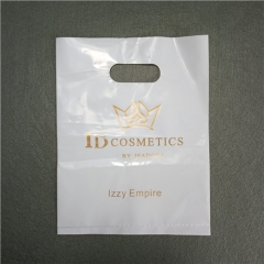 Custom Logo Design Printed LDPE HDPE Die cut handle Plastic Bag