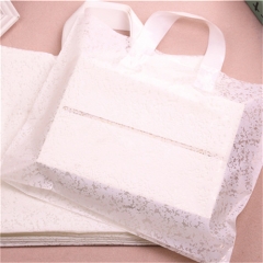 Customized Printed Plastic biodegradable Soft Loop Hand Gift Bags PE Colored tote Shopping Bag