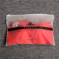 custom recycle printing frosted plastic CPE slider zipper bag for garment